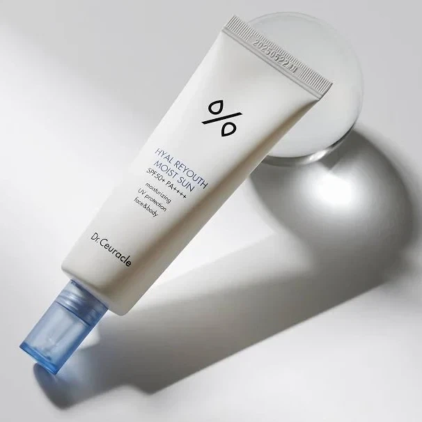 Сонцезахисний крем для обличчя DR.CEURACLE Hyal Reyouth Moist Sun SPF50+ PA++++ 50 мл для зволоження та захисту шкіри - изображение 5