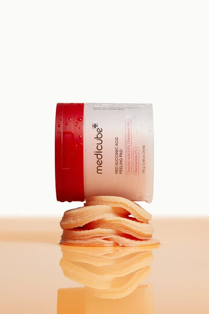 Пілінг-педи Medicube Red Succinic Acid Peeling Pad 155 г для очищення пор та проблемної шкіри - изображение 4