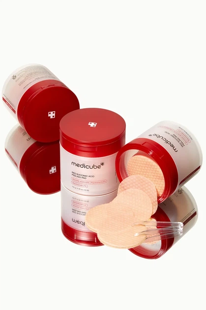 Пілінг-педи Medicube Red Succinic Acid Peeling Pad 155 г для очищення пор та проблемної шкіри - изображение 5