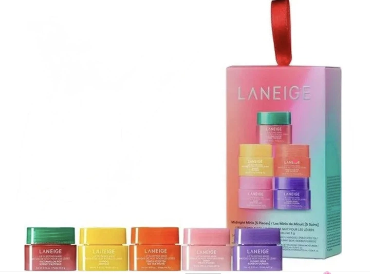 Набір нічних масок для губ LANEIGE Midnight Minis 5×3 г для зволоження та відновлення губ - изображение 3