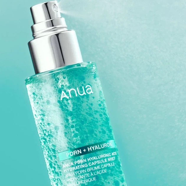 Зволожувальний міст-спрей для обличчя ANUA PDRN Hyaluronic Acid Hydrating Capsule Mist 100 мл для сяйва та комфорту шкіри - изображение 4