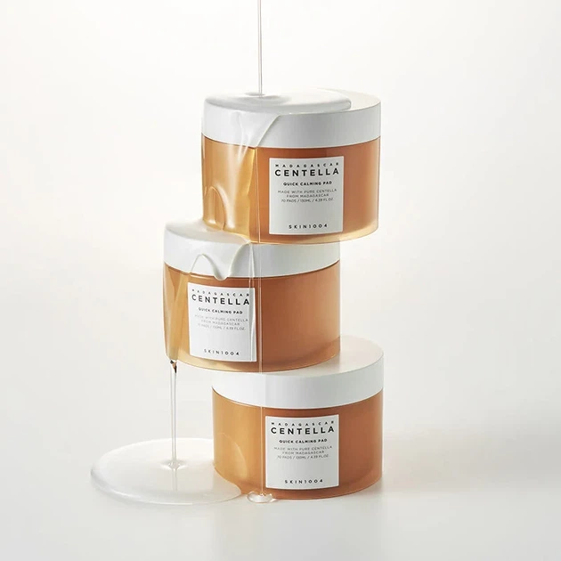 Тонер-педи SKIN1004 Madagascar Centella Quick Calming Pad 70 pads (130 ml) — заспокоєння, зволоження та відновлення шкіри - изображение 10