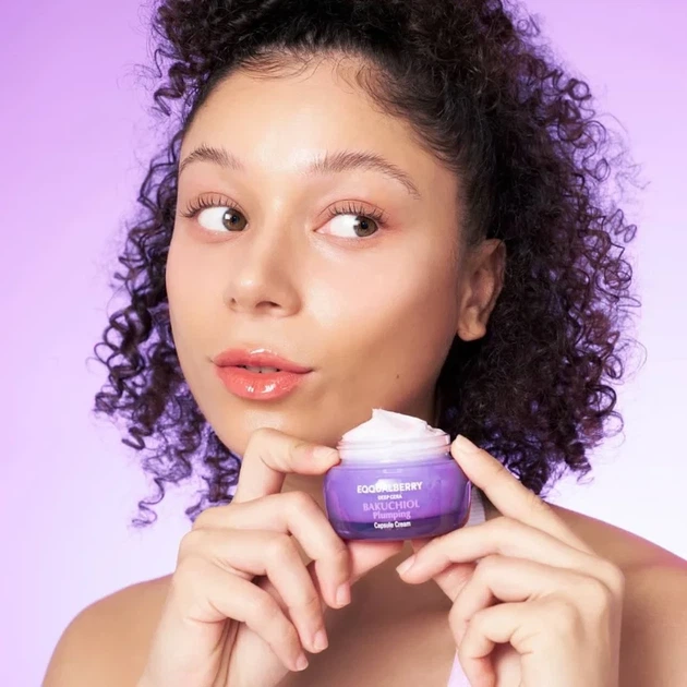 Крем для обличчя EQQUALBERRY Bakuchiol Plumping Capsule Cream 50 мл з бакучіолом та капсулами для пружності шкіри - изображение 3