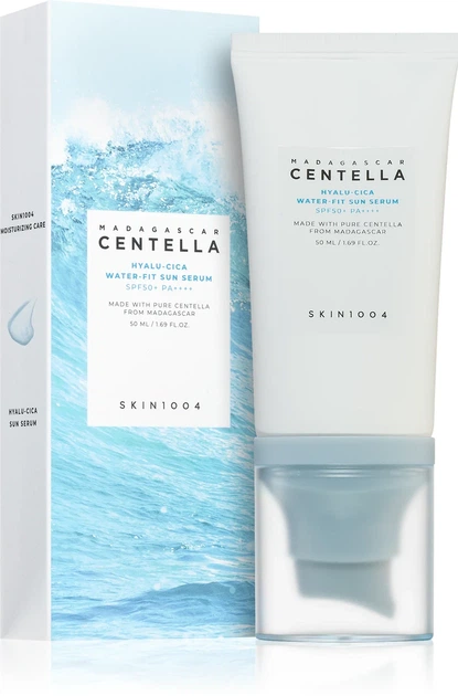 Сонцезахисна сироватка для обличчя SKIN1004 Madagascar Centella Hyalu-Cica Water-Fit Sun Serum SPF50+ PA++++ 50 мл - изображение 2