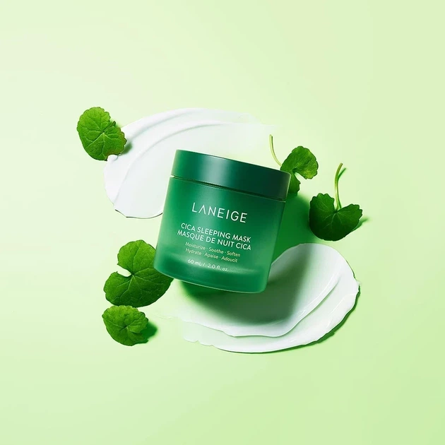 Нічна маска для обличчя LANEIGE Cica Sleeping Mask, 60 мл — відновлююча нічна маска з центелою азіатською - изображение 3