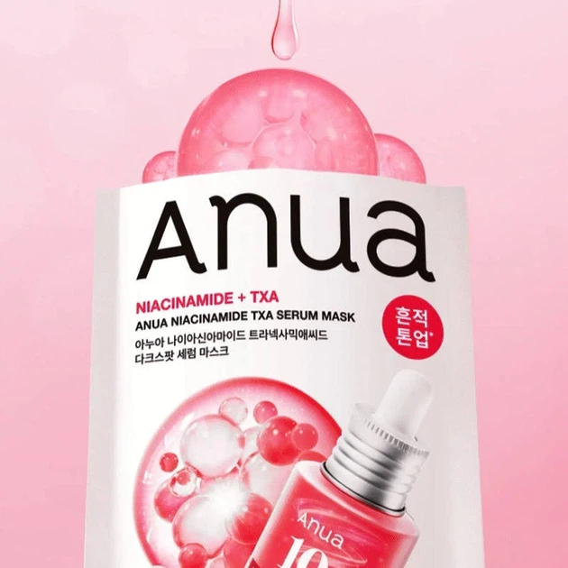 Тканинна маска для обличчя ANUA Niacinamide 10% + TXA 4% Serum Mask 28 мл - изображение 6