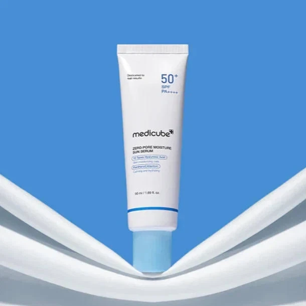 Зволожувальна сонцезахисна сироватка MEDICUBE Zero Pore Moisture Sun Serum SPF50+ PA++++ 50 мл для захисту та догляду за шкірою - изображение 4