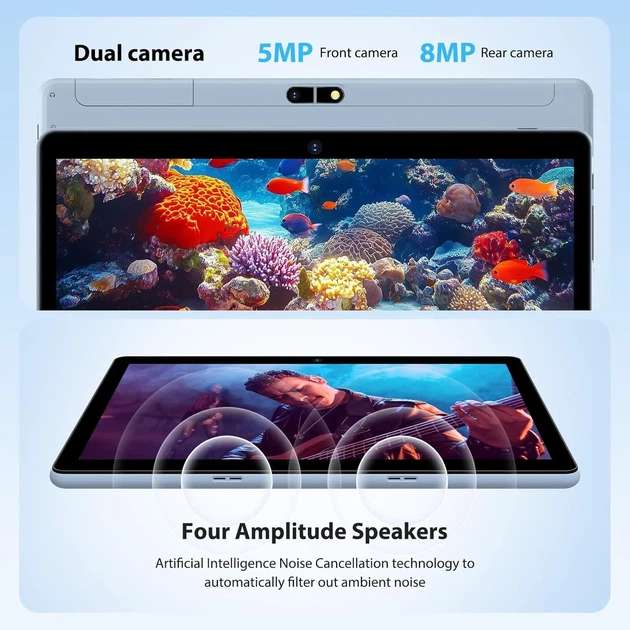 Планшет 10'' FASTWD M193 12+24/128Gb 8 ядер Android 15 8000 mAh Голубой (102177795) - Уценка - изображение 4