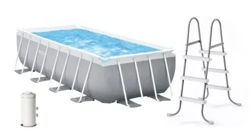 Каркасный бассейн Intex Prism Frame 300×175×80 см 3539 л прямоугольный сборный бассейн с картриджным фильтр-насосом 2006 л/ч - Фото 6 Каркасный бассейн Intex Prism Frame 300×175×80 см 3539 л прямоугольный сборный бассейн с картриджным фильтр-насосом 2006 л/ч - изображение 6