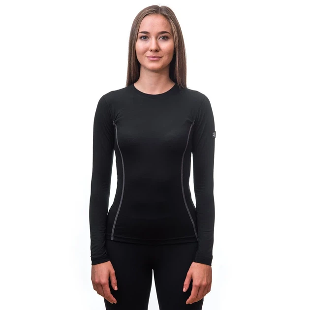 Термоблузка женская Sensor Merino Active LS черная L Мерино - Фото 4 Термоблузка женская Sensor Merino Active LS черная L Мерино - изображение 4