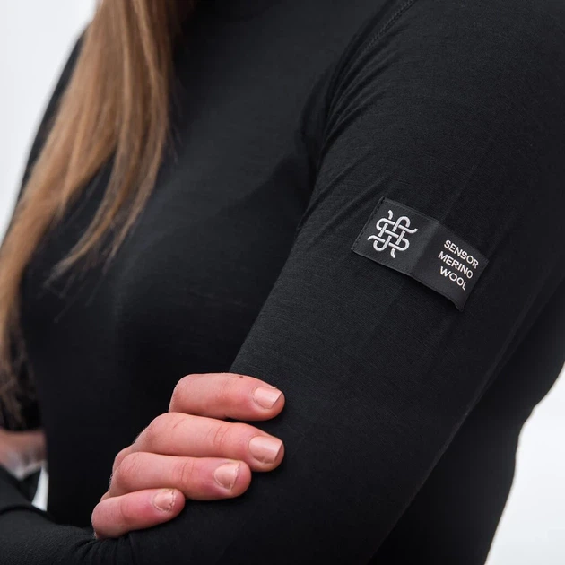 Термоблузка женская Sensor Merino Active LS черная L Мерино - Фото 6 Термоблузка женская Sensor Merino Active LS черная L Мерино - изображение 6