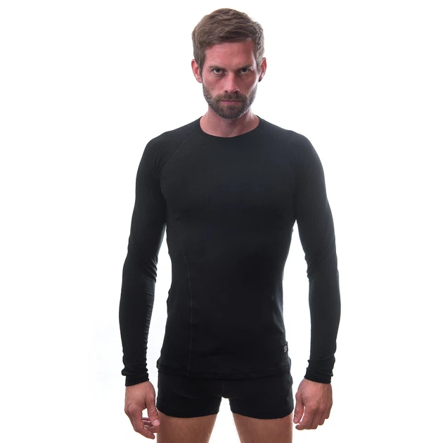 Термоблузка Sensor Merino DF LS черная 15100021 смесь мерино XXL - изображение 4