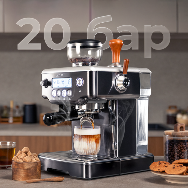Кавоварка рожкова Cecotec Power Espresso 20 Barista Steel & Grind (A01_EU01_117505) - зображення 2