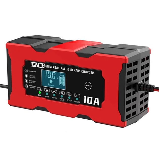 Зарядное устройство XJB1210-2 10A для аккумулятора 12/14.6V (для свинцово-кислотных AGM Гель LiFePO4) импульсное Smart + LCD - изображение 6