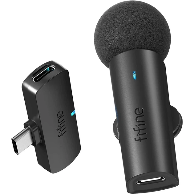 Мікрофон петличний Fifine M6 Wireless Black UA - Фото 2 Мікрофон петличний Fifine M6 Wireless Black UA - изображение 2