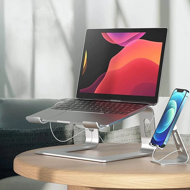 Підставка Crong AluBench для ноутбука Silver (CRG-ALUBN-SLV) - зображення 10