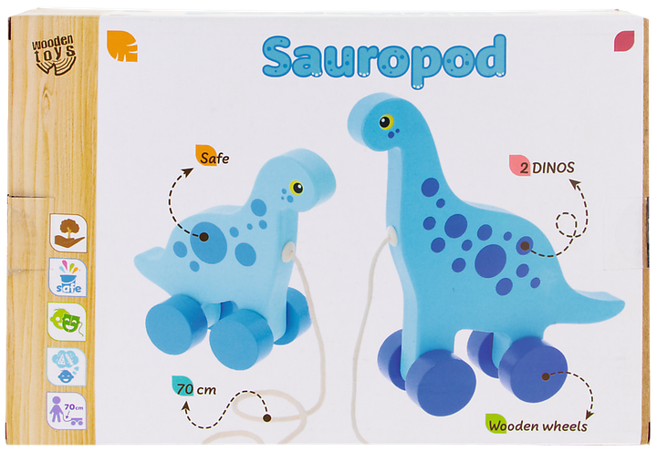 Zabawka drewniana Trefl Dinos - Sauropod (61746) (5900511617467) - obraz 3