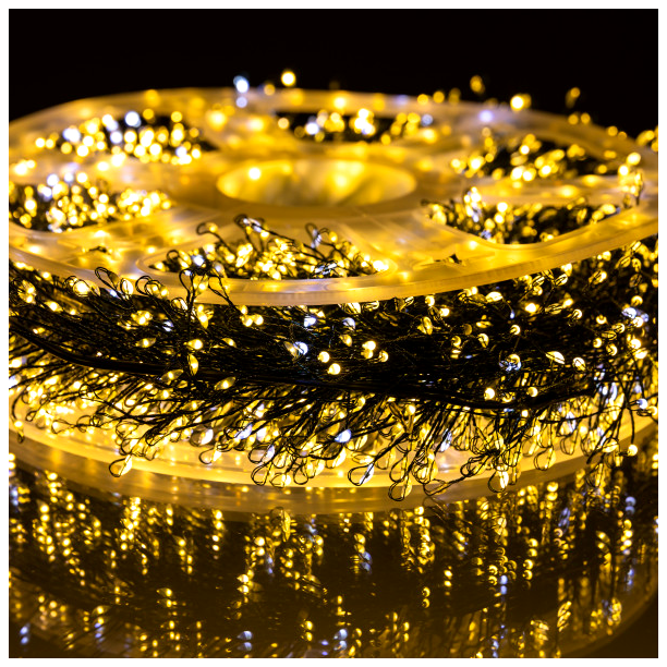 Гирлянда-нить 3000 LED 100 метров для дома зеленая медная проволока HM-4647 - изображение 9