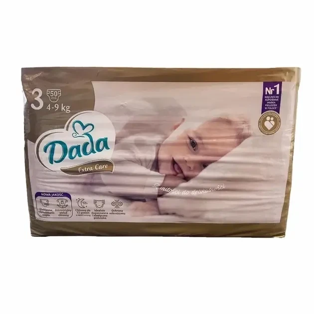 Підгузки памперси Dada Extra Care Розмір 3 (4-9 кг) 50 шт - Фото 2 Підгузки памперси Dada Extra Care Розмір 3 (4-9 кг) 50 шт - изображение 2