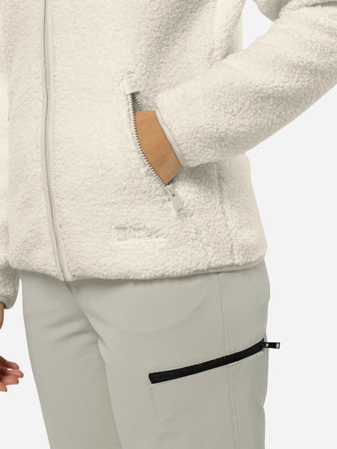Толстовка на молнии утепленная без капюшона женская Jack Wolfskin High Curl Jacket W 1708732_A0028 XS Слоновая кость (4064886348546) - изображение 3