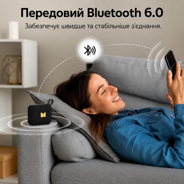Портативная Bluetooth колонка MONSTER Cube D135 12W IPX7 беспроводная акустика для отдыха дома путешествий природы и заведений мощный звук Блютуз USB TF FM радио длительное время работы совместима с Android iPhone планшетами и ноутбуками - изображение 7