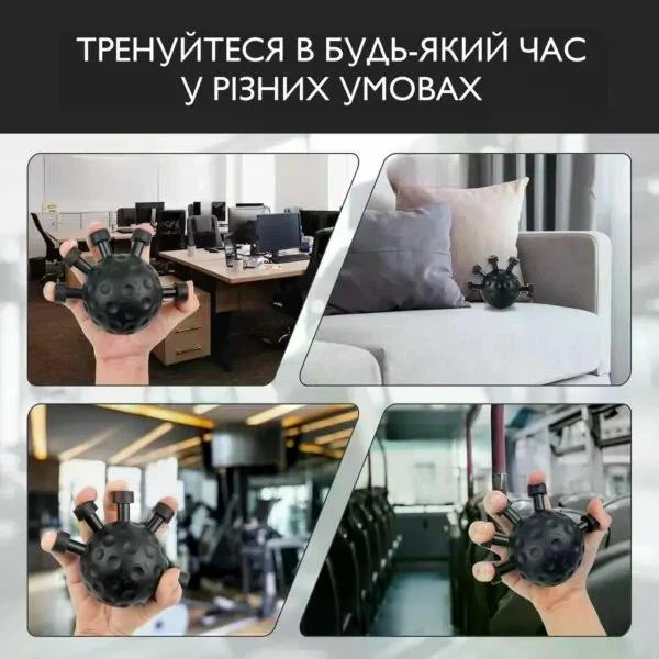 Еспандер для кистей з двома рівнями навантаження з силікону та металу для тренування пальців YJ-8819 - зображення 7