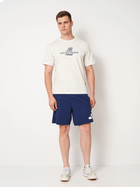 Шорти бавовняні короткі чоловічі Adidas Essentials IS6910 XL Dkblue/White (4067905068739) - зображення 3