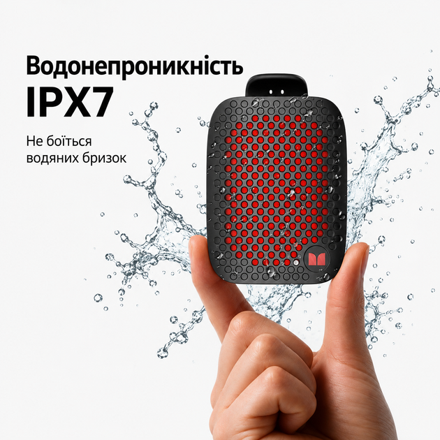 Портативная Bluetooth колонка MONSTER Micro D127 6W IPX7 беспроводная акустика для отдыха дома путешествий природы и заведений мощный звук Блютуз USB TF FM радио длительное время работы совместима с Android iPhone планшетами и ноутбуками - изображение 6