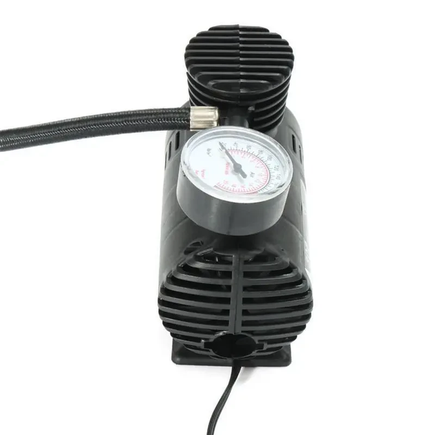 Портативный насос 12 В 250 PSI для автомобильных колес велосипедов и мячей черный (573910) - изображение 7