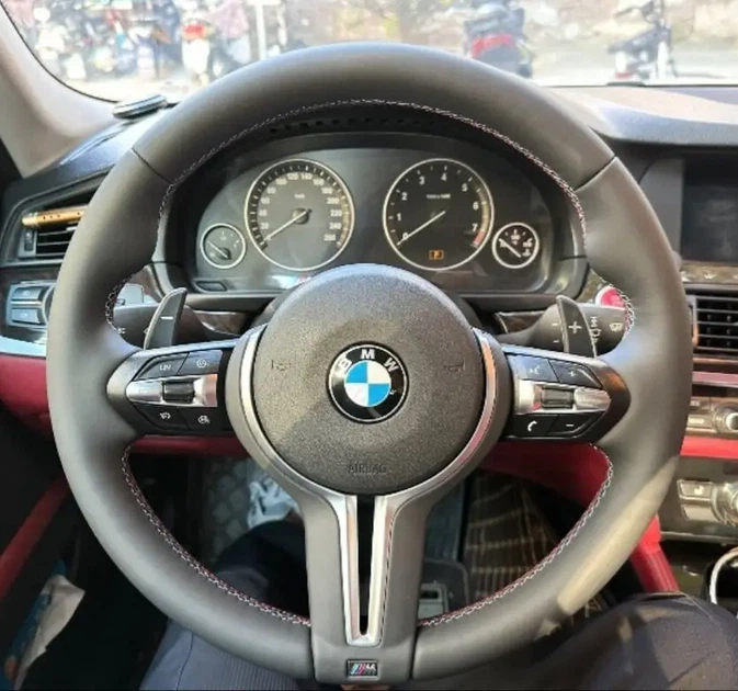 Кожаный M руль Руль M3 стиль BMW F series F01 F02 F06 F07 F10 F11 F12 F13 - изображение 10