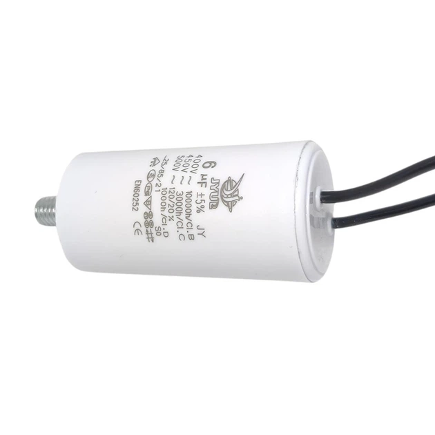 Конденсатор CBB-60 L 6 mkf 450 VAC (±5%) JYUL болт-провод - изображение 2