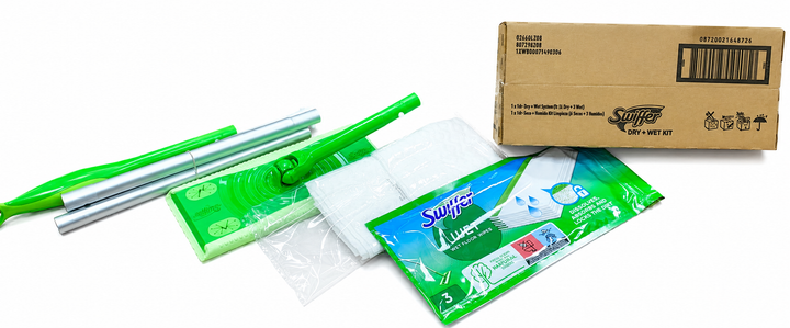 Swiffer швабра — стартовий набір зі шваброю + сухими й вологими серветками (ЕКОНОМ ПАКУВАННЯ) - Фото 3 Swiffer швабра — стартовий набір зі шваброю + сухими й вологими серветками (ЕКОНОМ ПАКУВАННЯ) - изображение 3