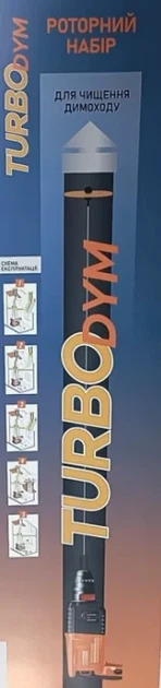 Роторный набор для чистки дымоходов TurboDym (1 м х 2 шт) - изображение 3