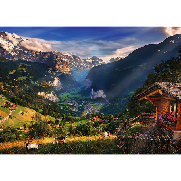 Puzzle Trefl Premium Plus Quality Photo Odyssey dolina lauterbrunnen Szwajcaria 1000 elementów 10821 (5900511108217) - obraz 2