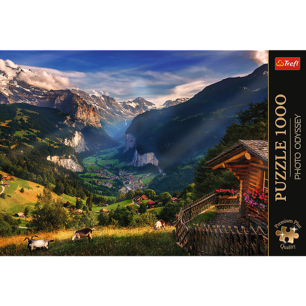 Puzzle Trefl Premium Plus Quality Photo Odyssey dolina lauterbrunnen Szwajcaria 1000 elementów 10821 (5900511108217) - obraz 3