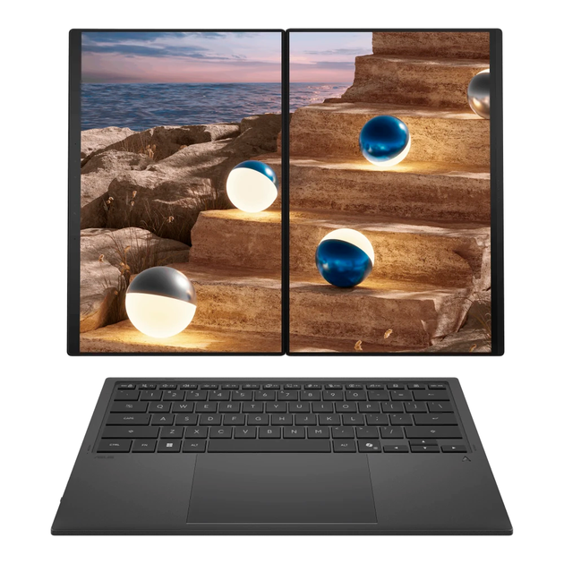 Ноутбук 14" Asus ZenBook Duo UX8407AA-SN216X Intel Core Ultra 9 386H 32GB 2TB SSD W11 Pro Moher Gray (90NB16V1-M00A40) - зображення 3