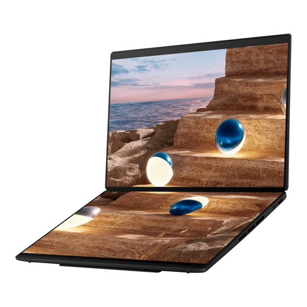Ноутбук 14" Asus ZenBook Duo UX8407AA-SN216X Intel Core Ultra 9 386H 32GB 2TB SSD W11 Pro Moher Gray (90NB16V1-M00A40) - зображення 5