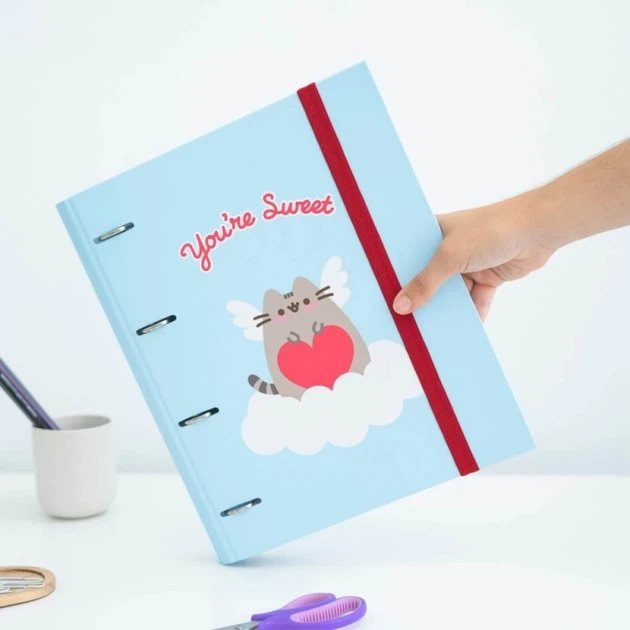 Папка-реєстратор Pusheen Purrfect Love A4 з картками 4 кільця (CBK0139) - Фото 7 Папка-реєстратор Pusheen Purrfect Love A4 з картками 4 кільця (CBK0139) - зображення 7