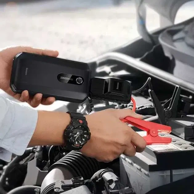 Пуско-зарядное устройство Baseus Super Energy Air Car Jump Starter 1000A 10 000 mAh Black - Фото 2 Пуско-зарядное устройство Baseus Super Energy Air Car Jump Starter 1000A 10 000 mAh Black - изображение 2