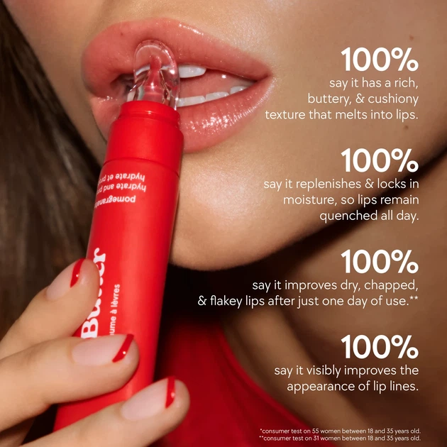 Бальзам для губ, баттер KYLIE SKIN "Pomegranate" LIP BUTTER, Kylie Cosmetics - зображення 5