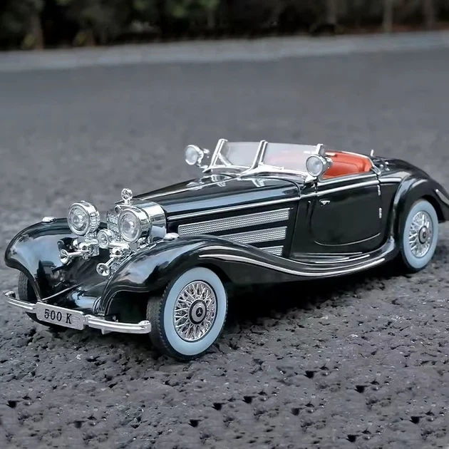 Металева модель Mercedes-Benz 500K Special Roadster ретро автомобіль інерційна машинка зі світлом і звуком - Фото 2 Металева модель Mercedes-Benz 500K Special Roadster ретро автомобіль інерційна машинка зі світлом і звуком - зображення 2