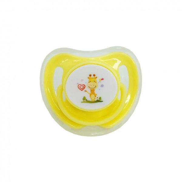 Пустышка силиконовая круглая MGZ-0516(Yellow) с колпачком - зображення 2
