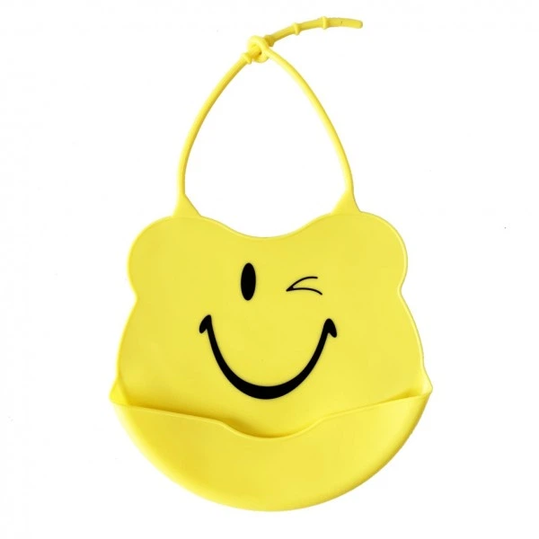 Детский слюнявчик Мини MGZ-0604(Yellow) силиконовый - Фото 1 Детский слюнявчик Мини MGZ-0604(Yellow) силиконовый - изображение 1