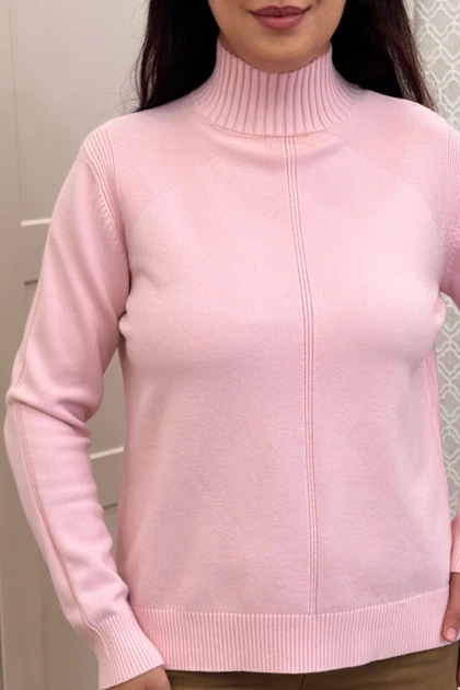 Светр INEDIT 10624 Pudra ONE SIZE - Фото 5 Светр INEDIT 10624 Pudra ONE SIZE - изображение 5