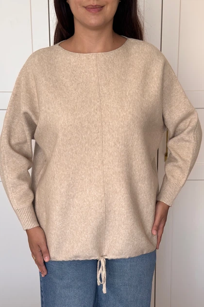 Светр INEDIT 10612 Beige ONE SIZE - зображення 5