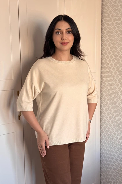 Светр INEDIT 10850-1 Ivory ONE SIZE - изображение 2