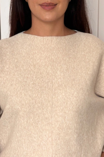 Светр INEDIT 10612 Ivory ONE SIZE - Фото 6 Светр INEDIT 10612 Ivory ONE SIZE - изображение 6