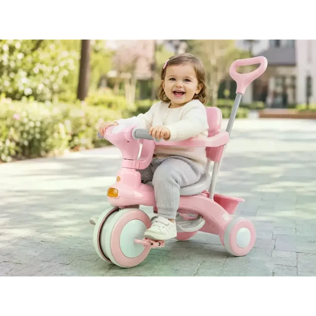 Дитячий триколісний велосипед Baby Carriage 588 рожевий - Фото 2 Дитячий триколісний велосипед Baby Carriage 588 рожевий - изображение 2