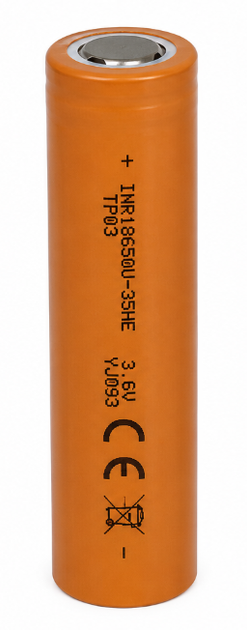 Акамулятор INR18650-35HE 3500mAh 10A - Фото 2 Акамулятор INR18650-35HE 3500mAh 10A - изображение 2