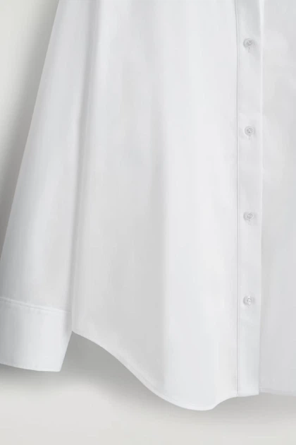 Сорочка жіноча COS open-collar cotton shirt 1290610006 Eur 42 Білий - изображение 6